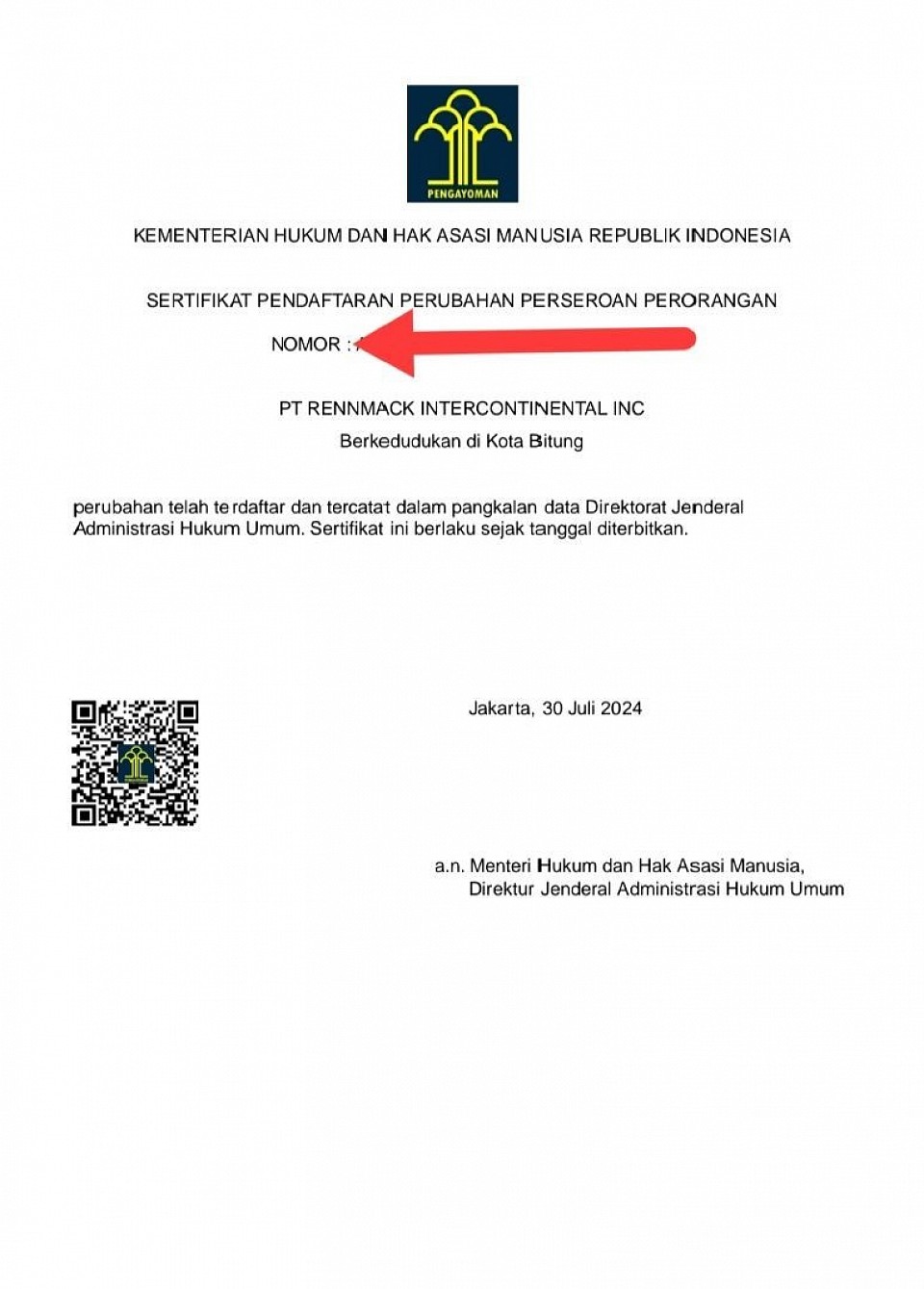 Certificate